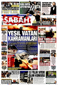 SABAH 19 Ağustos 2024 gazete manşeti