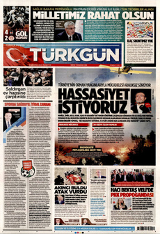 TÜRKGÜN 19 Ağustos 2024 gazete manşeti