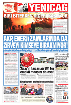 YENİÇAĞ 19 Ağustos 2024 gazete manşeti