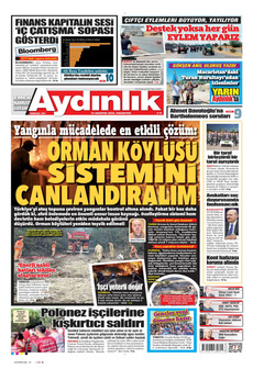 AYDINLIK GAZETESİ 19 Ağustos 2024 gazete manşeti