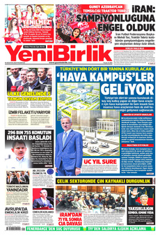 YENİBİRLİK 19 Ağustos 2024 gazete manşeti