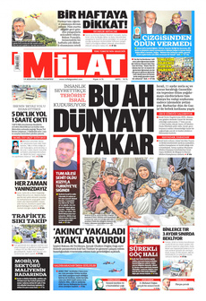 MİLAT 19 Ağustos 2024 gazete manşeti