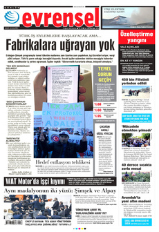 EVRENSEL 19 Ağustos 2024 gazete manşeti