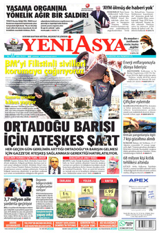 YENİ ASYA 19 Ağustos 2024 gazete manşeti