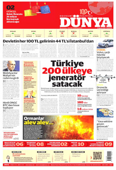 DÜNYA 19 Ağustos 2024 gazete manşeti