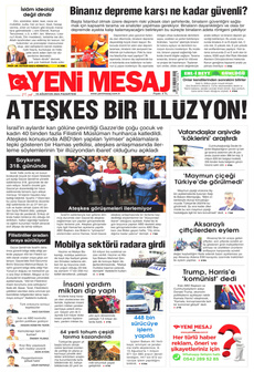 YENİ MESAJ 19 Ağustos 2024 gazete manşeti