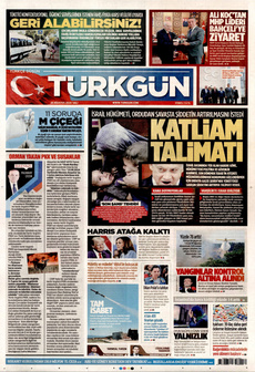 TÜRKGÜN 20 Ağustos 2024 gazete manşeti