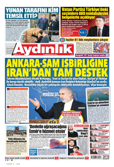 AYDINLIK GAZETESİ 20 Ağustos 2024 gazete manşeti