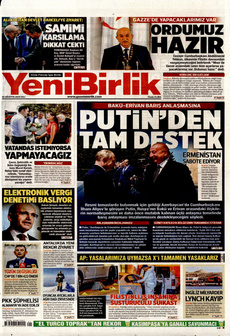 YENİBİRLİK 20 Ağustos 2024 gazete manşeti