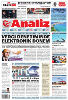 ANALİZ 20 Ağustos 2024 gazete manşeti