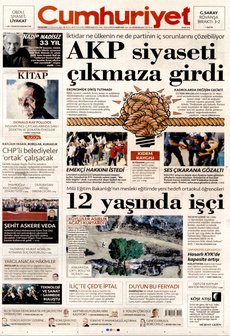 CUMHURİYET 22 Ağustos 2024 gazete manşeti