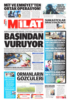 MİLAT 22 Ağustos 2024 gazete manşeti