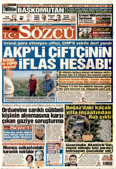 SÖZCÜ 23 Ağustos 2024 gazete manşeti
