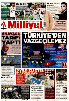 MİLLİYET 23 Ağustos 2024 gazete manşeti