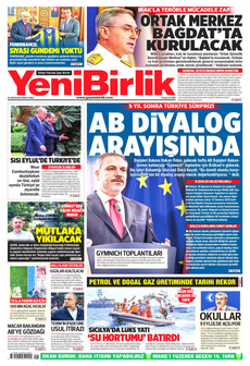 YENİBİRLİK 23 Ağustos 2024 gazete manşeti