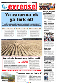 EVRENSEL 23 Ağustos 2024 gazete manşeti