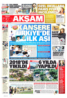 AKŞAM 24 Ağustos 2024 gazete manşeti