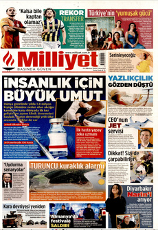 MİLLİYET 24 Ağustos 2024 gazete manşeti