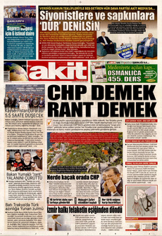 YENİ AKİT 24 Ağustos 2024 gazete manşeti