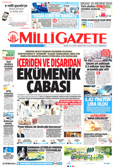 MİLLİ GAZETE 24 Ağustos 2024 gazete manşeti