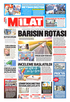 MİLAT 24 Ağustos 2024 gazete manşeti