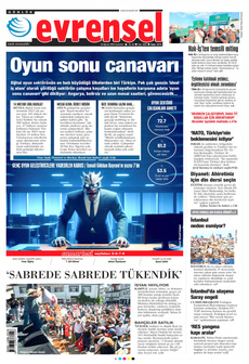 EVRENSEL 24 Ağustos 2024 gazete manşeti