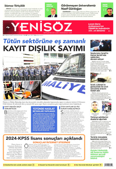 YENİ SÖZ GAZETESİ 24 Ağustos 2024 gazete manşeti