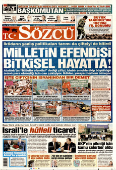 SÖZCÜ 26 Ağustos 2024 gazete manşeti