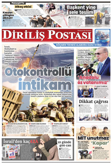 DİRİLİŞ POSTASI 26 Ağustos 2024 gazete manşeti