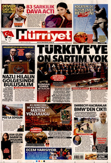 HÜRRİYET 27 Ağustos 2024 gazete manşeti