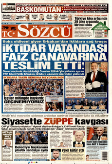 SÖZCÜ 27 Ağustos 2024 gazete manşeti