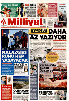 MİLLİYET 27 Ağustos 2024 gazete manşeti