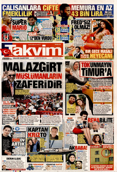 TAKVİM 27 Ağustos 2024 gazete manşeti