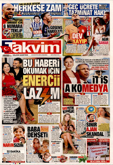 TAKVİM 28 Ağustos 2024 gazete manşeti