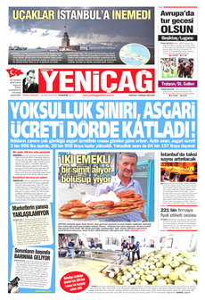 YENİÇAĞ 29 Ağustos 2024 gazete manşeti