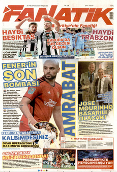 FANATİK 29 Ağustos 2024 gazete manşeti