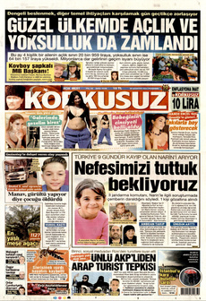 KORKUSUZ 29 Ağustos 2024 gazete manşeti
