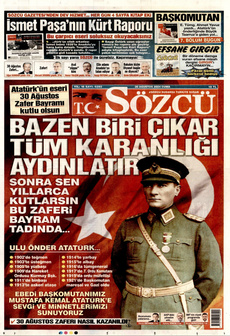 SÖZCÜ 30 Ağustos 2024 gazete manşeti