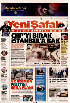 YENİ ŞAFAK 30 Ağustos 2024 gazete manşeti