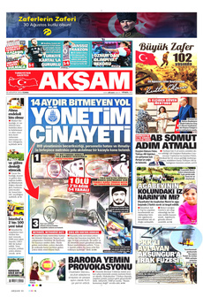 AKŞAM 30 Ağustos 2024 gazete manşeti
