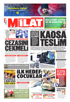 MİLAT 30 Ağustos 2024 gazete manşeti