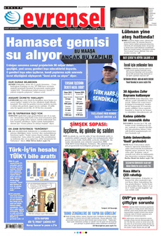 EVRENSEL 30 Ağustos 2024 gazete manşeti