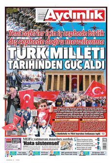 AYDINLIK GAZETESİ 31 Ağustos 2024 gazete manşeti