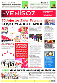 YENİ SÖZ GAZETESİ 31 Ağustos 2024 gazete manşeti
