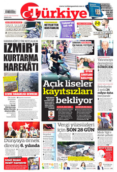 TÜRKİYE GAZETESİ 2 Eylül 2024 gazete manşeti