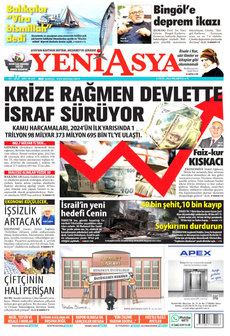 YENİ ASYA 2 Eylül 2024 gazete manşeti