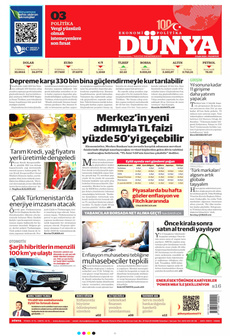 DÜNYA 2 Eylül 2024 gazete manşeti