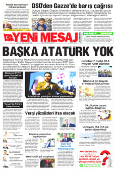 YENİ MESAJ 2 Eylül 2024 gazete manşeti