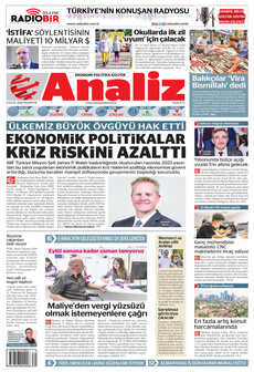 ANALİZ 2 Eylül 2024 gazete manşeti