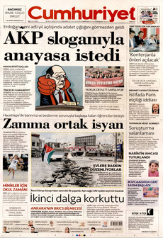 CUMHURİYET 3 Eylül 2024 gazete manşeti